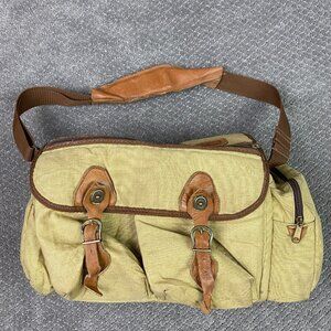 Eddie Bauer Shoulder Camera Bag with Storage Pockets Canvas Leather